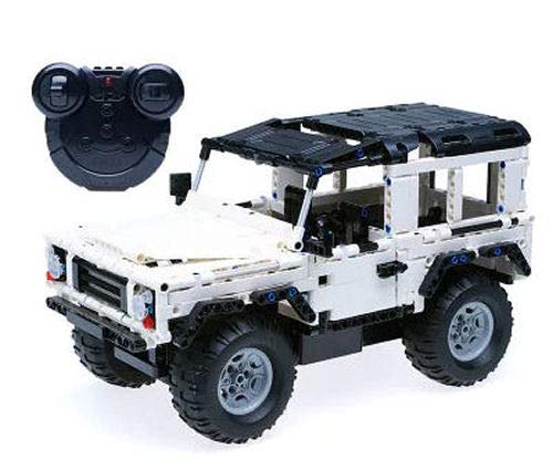 Preisvergleich Produktbild Cada Ferngesteuerter weißer Jeep Defender Technik Baukasten, 533 Teile, 100% kompatibel mit Lego Technik