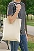 10 Pack Premium Natural Cotton Bags with Long Handle; Reusable Tote Bags; Ideal for Shopping; Can be Screen Printed, Designed and Customized; Machine Washable (Pack of 10- Size: 38 cm x 42 cm) #5