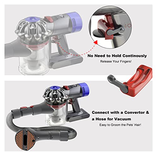 Italdos - Fellbürste für Hunde und Katzen, kompatibel mit Dyson V7 V8 V10 V11 V15 V6, mittlere und kurze Tierhaare mit flexiblem Adapter und Ein-/Aus-Taste