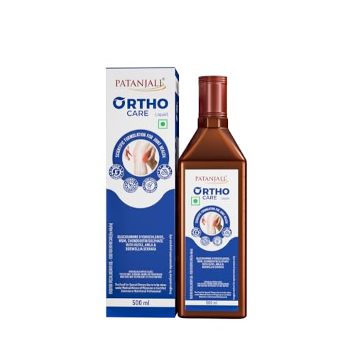 Image of Patanjali Orthocare Liquid | Ayurvedic Joint Support Supplement | With Glucosamine, MSM, Boswellia & Vitamin D | Vegetarian | 500ml