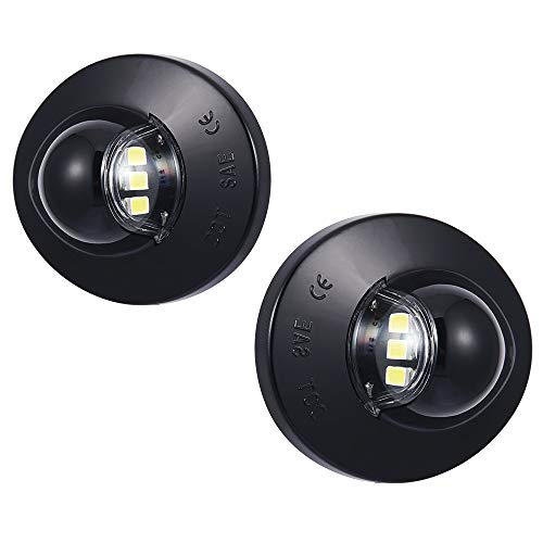 MOFORKIT LED License Plate Light Black Lens Housing Compatible with F150 F250 F350 Super Duty Pickup Truck Explorer Sport Trac Ranger Excursion Bronco Expedition Explorer