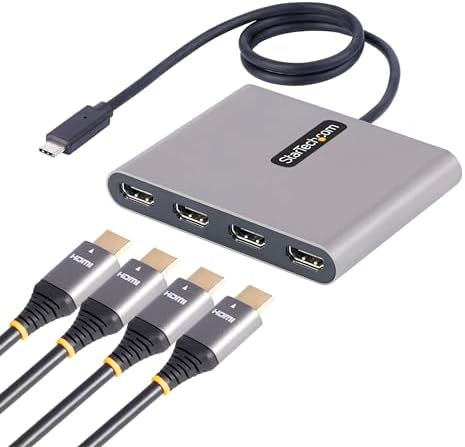 Amazon.co.jp: StarTech.com USB-C接続クアッドHDMIディスプレイ  