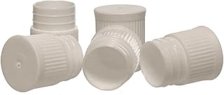 16mm Hollow Bottom Caps - White - Case of 1000