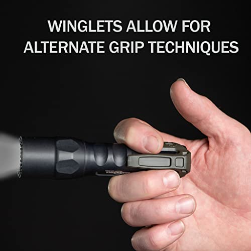 Thyrm Low Profile Carry Clip for Flashlight (LPC Clip, fits Many 1\" Diameter Lights, Black) for Pocket or MOLLE Retention, Made in USA