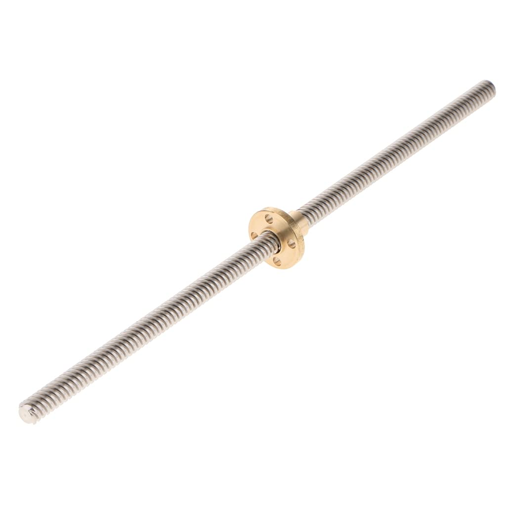 Lysee 3D Printer Parts & Accessories - T8 Stainless Lead Screw with Nut for 3D Printer CNC Machine Z Axis Dia 8mm - (Size: 400mm)