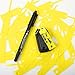 Woanger 2000 Pieces Self Locking Arrow Key Tags Car Key Labels Self Lock Identifierscar Parts Tags with 5 Pcs Black Pens for Office Automotive Shop Supplies(4 1/2 x 3/4 Inch,Yellow)