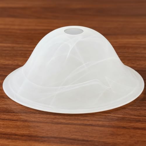 Glass Lamp Shade Replacement 12D x 4.75H Lamp Shades For Floor Lamps Suitable for E26 Socket Torchiere Lamp Shade Glass Shades Ceiling Fan Light Covers Ceiling Fan Globe Replacement Glass Bowl
