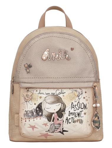 Anekke - Mochila de Paseo para Mujer - Mochila Mediana con Asas Regulables y Asa de Mano - 2 Compartimentos - Accesorios y Complementos Mujer - Medidas 26x30x9 cm