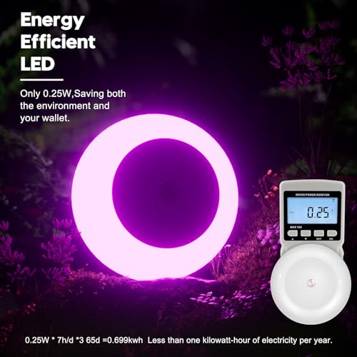 Image of fesnne Night Light, Night Lights Plug into Wall, Dusk to Dawn Sensor, Pink Led Night Light 0.5W, 8 Pack Nightlight for Adults, Bedroom, Bathroom, Hallway, Kitchen