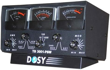 Dosy TB-3001PSW 3 Window 1,000 Watt Lighted Meter with Black Meters