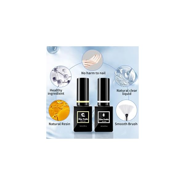 Poly Nagel Gel Gelnägel Starter Set mit 48W UV lampe, 8 Farben Nagelverlängerung Nagelgel Set mit Base&Top Coat… – Bild 10