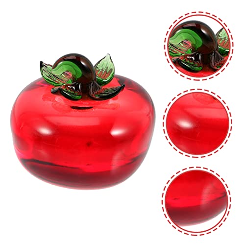Ciieeo 2Pcs Crystal Persimmon Strawberry Decorations Christmas Decor Artificial Fruit Crystal Fruit Ornament Desk Topper Paperweight Glass Persimmon Decorative Fruit Tabletop Persimmon #TOP6