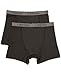 Calvin Klein Kids Boys' Performance Boxer Brief Underwear 2-Pack, Black/Black/Black, Large