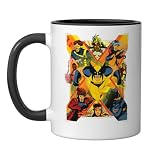 Marvel Studios X-Men 97 Wolverine and Team X-Logo Ceramic Mug, Black/White, 11oz