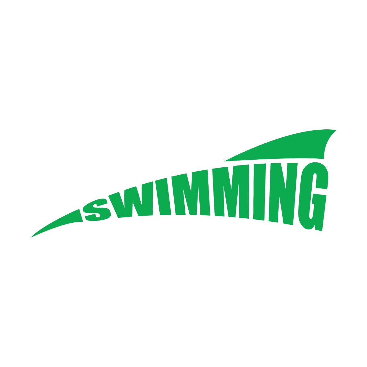 Vinyl Wall Stickers Swimming Pool Logo Water Sports 51.8x134cm Art Mural Painting Extra Large Green
