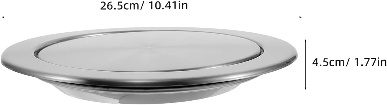 Gatuida Built-in Stainless Steel Countertop Trash Can Lid, Embedded Recessed Garbage Cover Fits 22-25cm Opening, Swing Flap for Kitchen and Bathroom Waste Bins