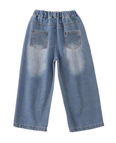 Anime High Waisted Straight Leg Jeans for Girls Cartoon Printed Denim Long Pants with Pocket2
