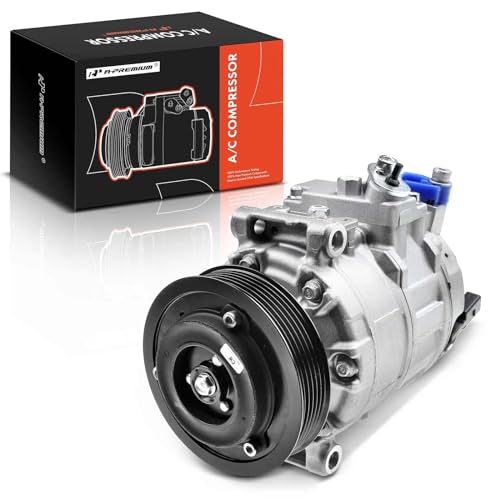 A-Premium Air Conditioner AC Compressor with Clutch Compatible with Audi A3 A4 Quattro Volkswagen CC Eos Golf City GTI Jetta Passat R32 Tiguan
