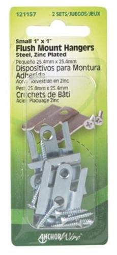 Image of Hillman Hangers Flush Mount 1 inch X 1 inch Card