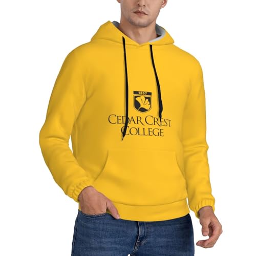Cedar Crest College Logo Men'S Hooded Fleece Sweatshirt Comfortable Men'S T-Shirt2