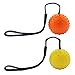 Vivifying Hundeball auf einem Seil, 2 Stück Interaktiver Naturkautschuk Ball Hund zum Apportieren, Fangen, Werfen und Ziehen des Krieges(Orange + Gelb)