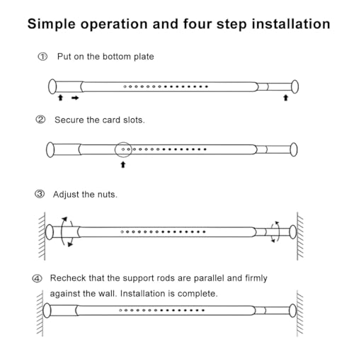 Tringle de douche réglable pour optimiser le rangement du placard de maison - 8