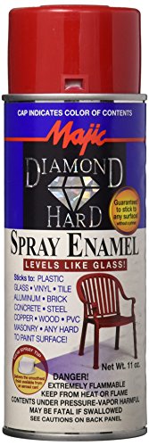 Majic Paints 8-21506-8 Diamond Hard Acrylic Enamel Spray Paint, Aerosol, 11-Ounce, Red