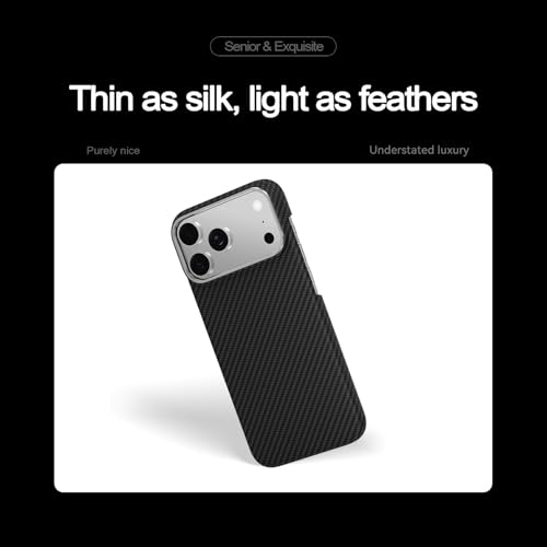 Coque fine fibre de carbone iPhone 17 compatible MagSafe - 4