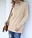 HWOKEFEIYU Women's Fall Casual Turtleneck Long Sleeve Side Split Knit Pullover Sweater(Beige,Small)