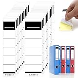 HZOUHONG 120 Stück Ordnerrücken Rückenschilder Ordneretiketten Selbstklebend Schmal und Breit Aktenordner Aufkleber für Selbstklebende Ordnerrücken Breit und Schmal Set (5,4x19 & 3,6x19 cm)