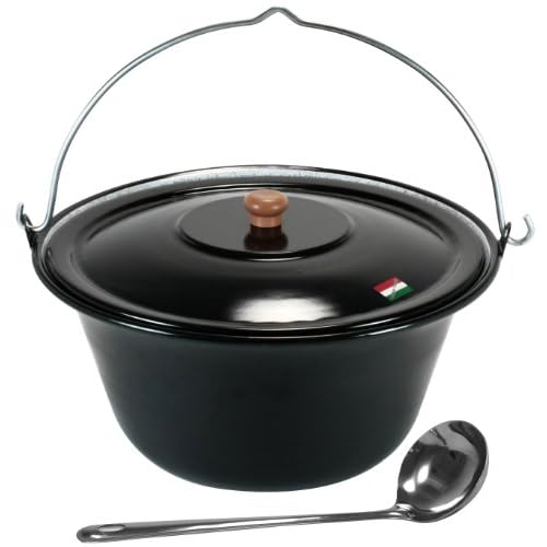 Grillplanet Gulaschkessel 10 Liter emailliert Deckel