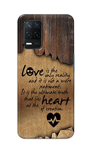 Image of PRINTFIDAA Love is The Only Reality and It is Not Mere Sentiment Printed Designer Hard Case for Realme 8 5G / Realme Narzo 30 5G / Realme 8S 5G / Realme V13 5G Back Cover -(e) RPM1010