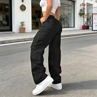 Cargo Pants Women,Baggy Cargo Pants for Women High Waisted Hiking Work Pant 2026 Fall Workout Travel Trousers with Multiple Pockets(Black_01,Large) — image 6