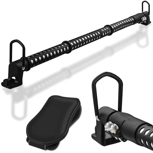 Car Clothes Hanger Bar, Clothes Rack for Car Free Extra Sunglasses Clip Upgrade Silicone Rubber Prevents Clothes Dropping Thickened Tube Resist Break Cothes Rod for Car Fit Road Trip Cars SUVs Trucks