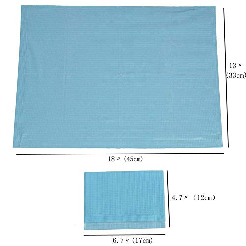 Disposable Dental Bibs Sheets Cloths, 125Pcs 13 X 18 Inches Tattoo Table Covers Clean Pad,Underpad Hygiene Personal Tattoo Bib Waterproof Tattoo Table Loth Tattoo Supply Sheet  (Blue) #TOP2
