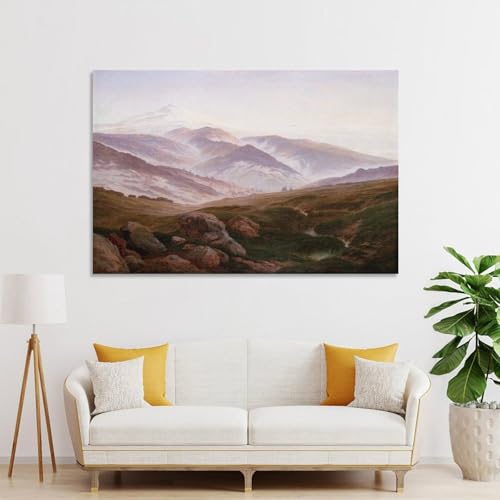Poster Mighty Mountains Caspar David Friedrich cadre toile 60x90 - 4