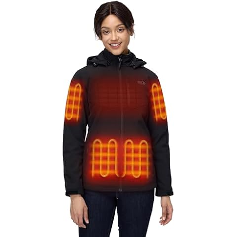 ORORO Women's Dual Control Heated Jacket with 5 Heat Zones (Pocket Heating) (Charger Not Included) (Black,M) Cover