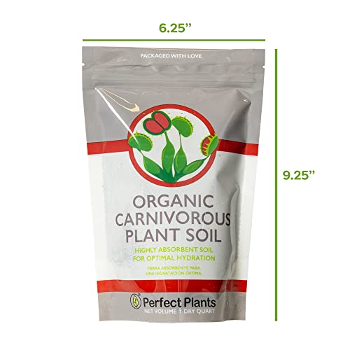 Perfect Plants Carnivorous Plant Soil | Organic Premium Mix | Use with Venus Fly Traps, Pitcher Plants, or Other Carnivorous Plants (1 qt.) - Thumbnail 2