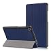 Produktbild Comie Tablet Ledertasche Schutzhülle, Kompatibel mit Lenovo Tab M8 HD 8 Zoll Tablet 2019 TB-8505f TB-8505X Slim Leder Hülle Klappständer Case Cover Standplatz Fall Abdeckung (Blau)