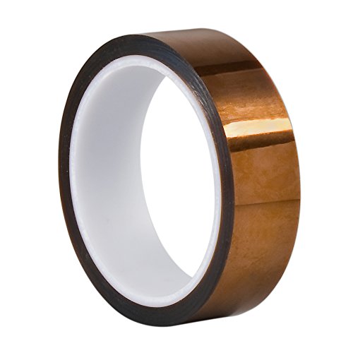 Cinta de poliamida TapeCase 2B con adhesivo de silicona, de 3,1u00a0mm de ancho x 4,5u00a0m de longitud, color ámbar, 11000 deu00a0rigidez dieléctrica (Paquete de 3)