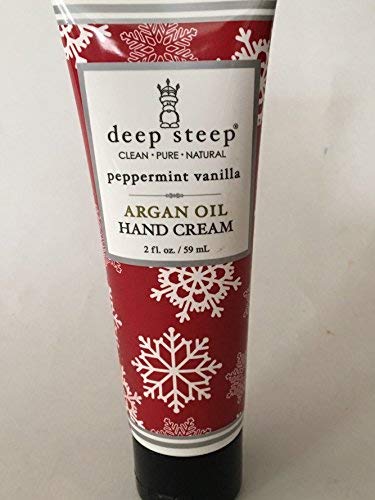 Deep Steep PEPPERMINT VANILLA Holiday Argan Oil Hand Cream