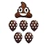 American Balloon Company Emoji Poop Balloon Bouquet with Ribbon