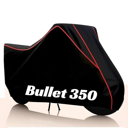 Image of Kayme Bullet Water Resistance Bike Cover Heavy Duty Premium Taffeta Motorcycle Cover | UV Protection, Dustproof, All Weather, Scratchproof, Two Wheeler Body Cover with Elastic Bottom (Black Red)
