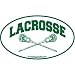 Guys Lacrosse Car Magnet | Crossed Guys Lax Sticks | Green