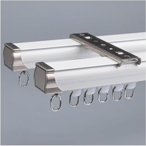 Riel de cortina resistente de aluminio doble para separar estancias 2