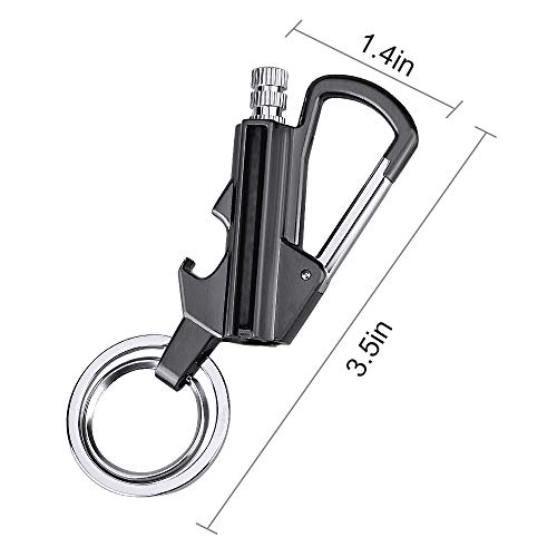Yusud 2 Pack Keychain Bottle Opener For Men, Permanent Match With Dual Side Flint Fire Starter, Waterproof Reusable Matchstick, Forever Match For Outdoor Survival, Everlasting Strike Anywhere Matches #TOP3