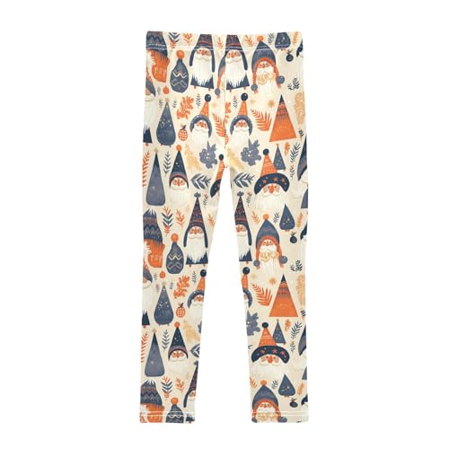 KLL Christmas Card Funny Gnomes Scandinavian Flat Toddler Girl Cotton Pants Comfortable High Waisted Athleisure Pants Gym2