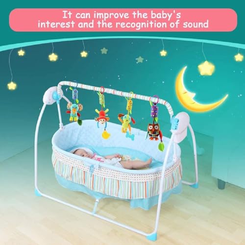 Image of Educational Baby Rattle, Electronic Light Musical Teether - Baby Sensory Sound Toys, 3-12 Months Plush Animals (Pack of 4)