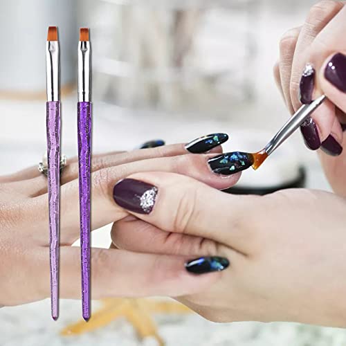 8pcs Pincéis profissionais para Nail Art Canetas Acrílico UV Gel Builder Brushes Set para Nail Art D