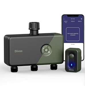 Diivoo WT-TIW WLAN Bewässerungscomputer 3 Ausgänge